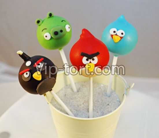  Cake Pops "Angry Birds"