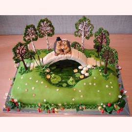 Свадебный торт "Свадьба ёжиков"