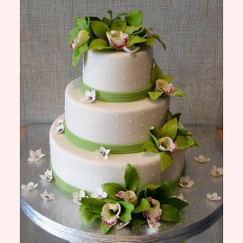 Торт "Зеленая орхидея"