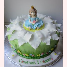 Торт на 1 годик "Принцессе 1 годик"