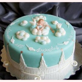 Торт на Крещение "Малыш и небеса"