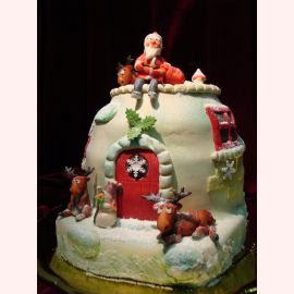 Новогодний торт "Санта"