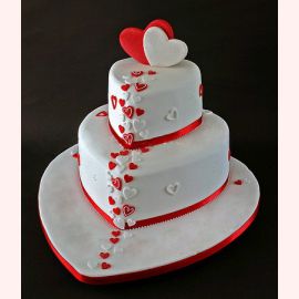 Торт на День влюбленных "Сердца любимых"