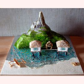Торт "Тропический остров"