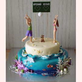 Торт "Пляжный волейбол"