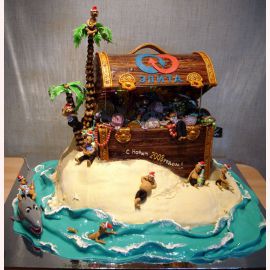 Торт "Новый год в пиратском стиле"