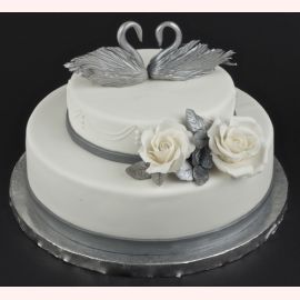 Торт на Серебряную свадьбу