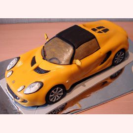 Торт "Желтый Lamborghini"
