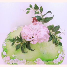 Торт "Принцесса в розовом цветке"