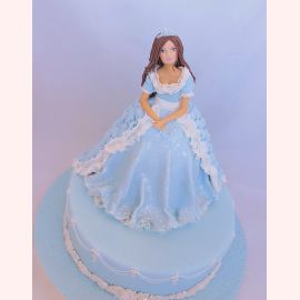 Торт "Принцесса в голубом платье"