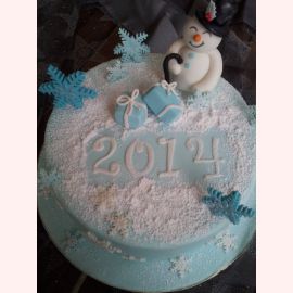 Торт на Новый год "Снеговик 2022"