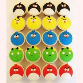  Детские капкейки "Angry Birds" №5