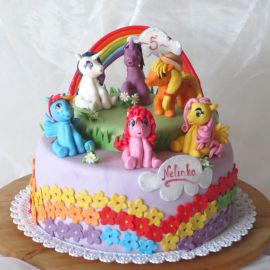 Торт "Мои маленькие пони"
