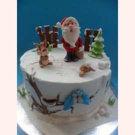 Торт на Новый Год "Добрый Дедушка Мороз"