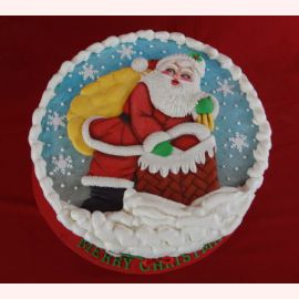 Торт на Новый Год "Дед Мороз-красный нос!"