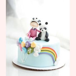 Торт "Малышка и панда"