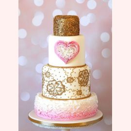 Торт на День влюбленных "Сердечный торт"