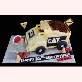 Торт для дорожника "Дорожные работы CAT"