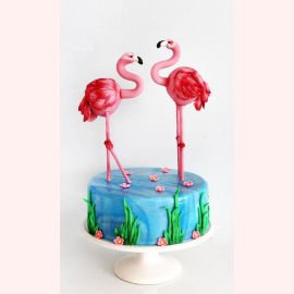 Торт "Влюблённые фламинго"