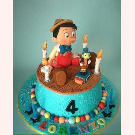 Торт "Пинокио и кузнечик"