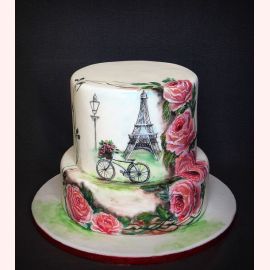 Торт "Улицы Парижа. Розы"