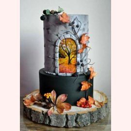 Свадебный торт "Холодная осень"