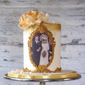 Торт "Золотая свадьба родителей"
