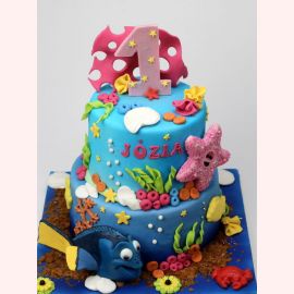 Торт "Подводный мир на годик"