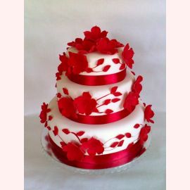 Торт "Красное-белое"