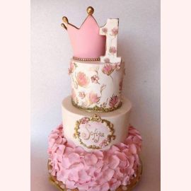 Торт на 1 год "Годик маленькой королевы"