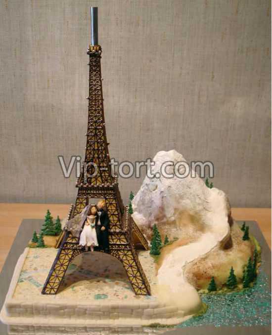 Свадебный торт "Свадьба в Париже"