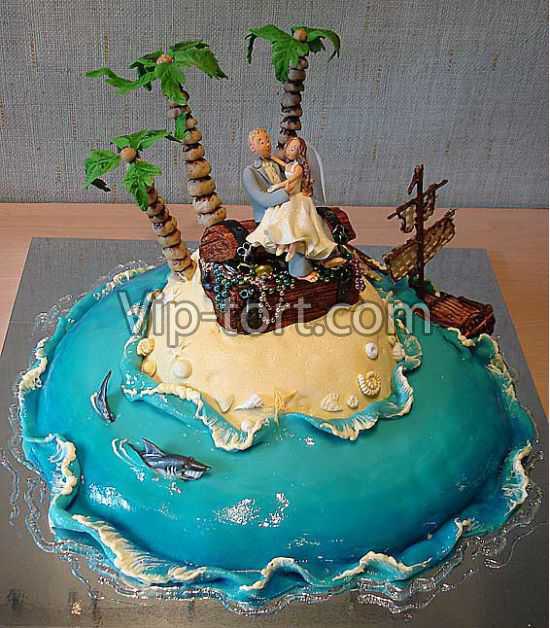 Свадебный торт "Остров счастья"