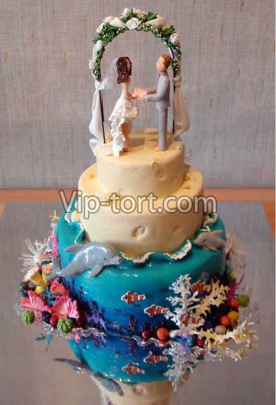 Свадебный торт "Свадьба на островах"