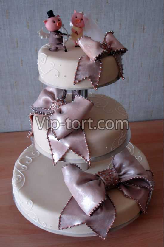 Свадебный торт "Свадьба хрюшек"