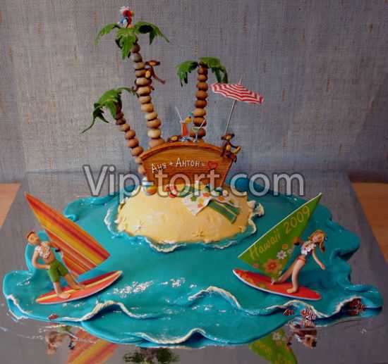 Свадебный торт "Отдых на Бали"