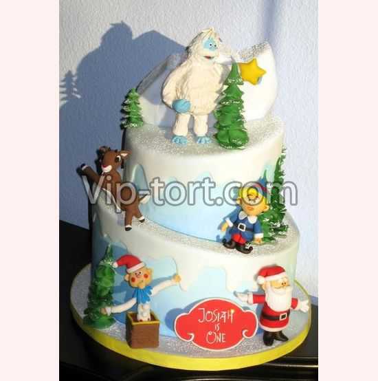 Новогодний торт "Снежный человек"