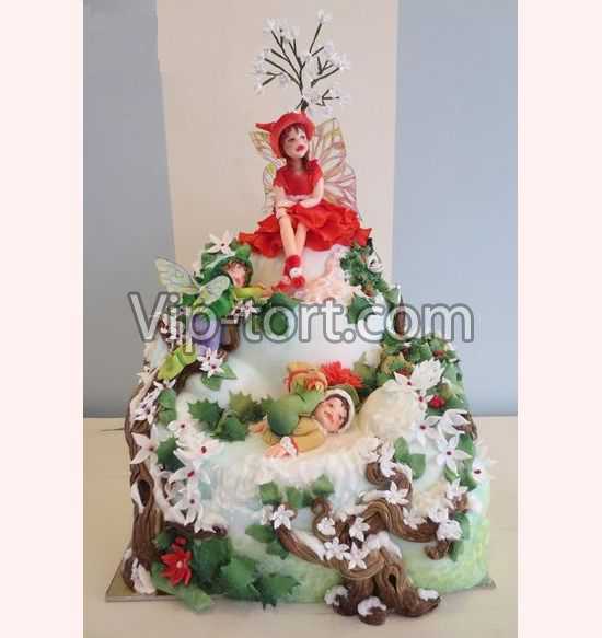 Торт на Новый год "Зимняя фея"