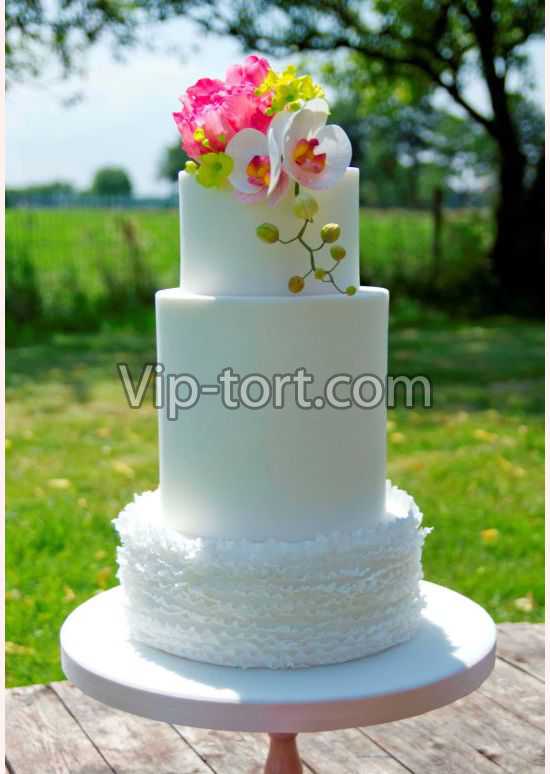 Свадебный торт "Кристально белый"