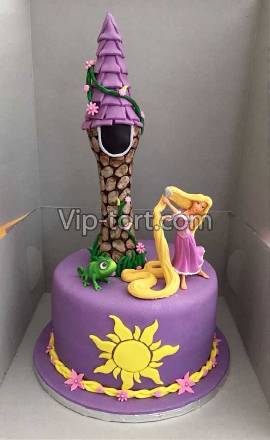 Торт "Рапунцель в фиолетовом платье"