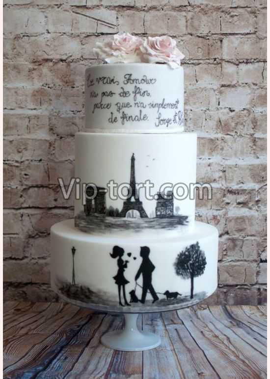 Торт на День влюбленных "Романтик в Париже"