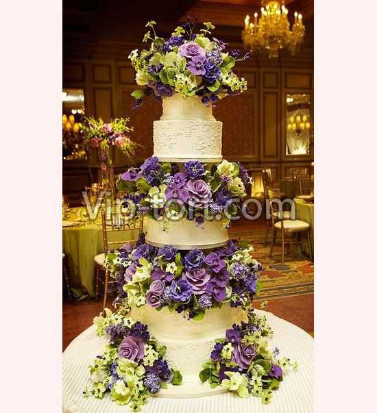 Свадебный торт "Краски фиолетового"
