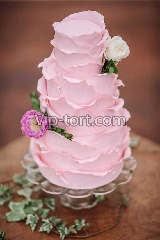 Свадебный торт "Совершенство в розовом"