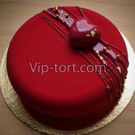 Торт с велюровым покрытием "Красный велюр"