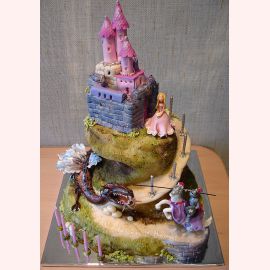 Торт девочке "Спасение принцессы"