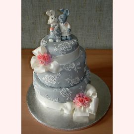 Свадебный торт "Заячья любовь"