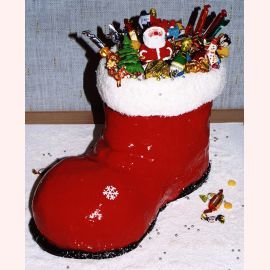Торт на Рождество "Рождественский сапожок"
