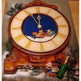 Торт на Новый Год "Когда часы двенадцать бьют....."