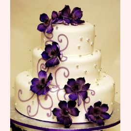 Свадебный торт "Фиолетовый шик"