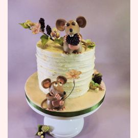 Торт на День влюбленных "Свидание мышек-норушек"