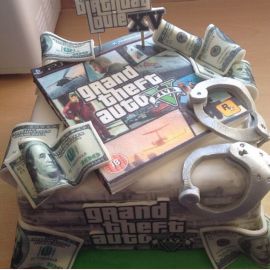 Торт "GTA деньги"